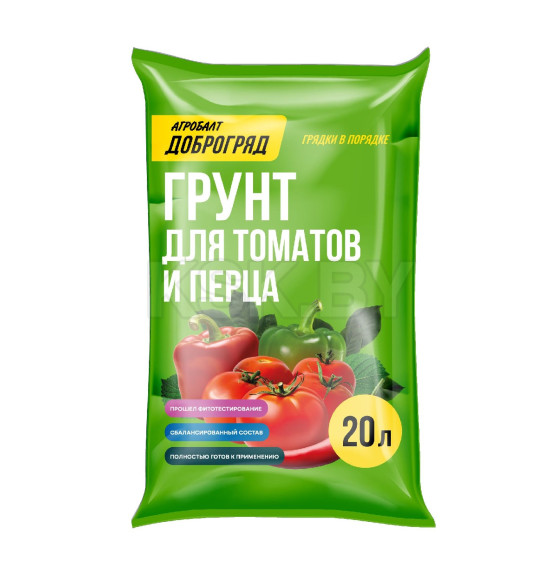 Грунт для томатов и перца Агробалт Доброгряд 20 л