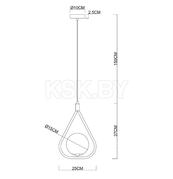 Светильник подвесной Arte Lamp MATISSE A7764SP-1BK (A7764SP-1BK) 