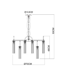 Люстра подвесная Arte Lamp BORGIA A4088LM-12AB