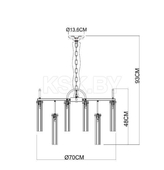 Люстра подвесная Arte Lamp BORGIA A4088LM-12AB (A4088LM-12AB) 