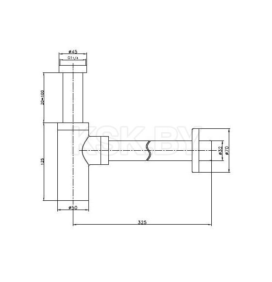 Сифон для умывальника Lauter 21635B (21635B) 