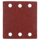 Шлифлист 100х110 мм Р60 самосцепляющийся, 6 отверстий (5 шт.) WORTEX 1334429 (1334429) 