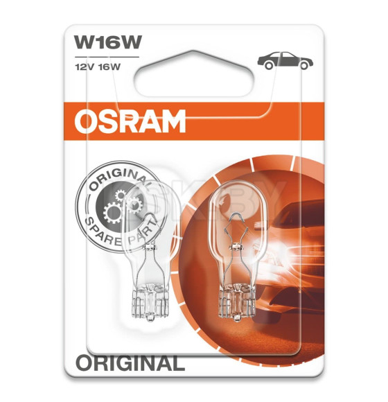 Лампа автомобильная 921-02B (W16W) 16W 12V W2.1X9.5D 10XBLI23C OSI OSRAM (921-02B) 