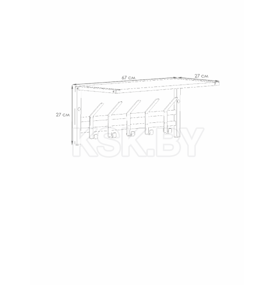 Вешалка с полкой 