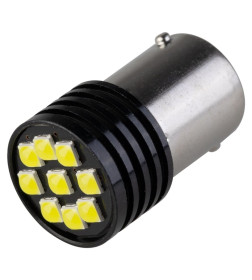 Автолампа диод S25 (P21W) 12V 9 SMD BA15s 1-конт комплект 2 шт. (белая) SKYWAY S08201544