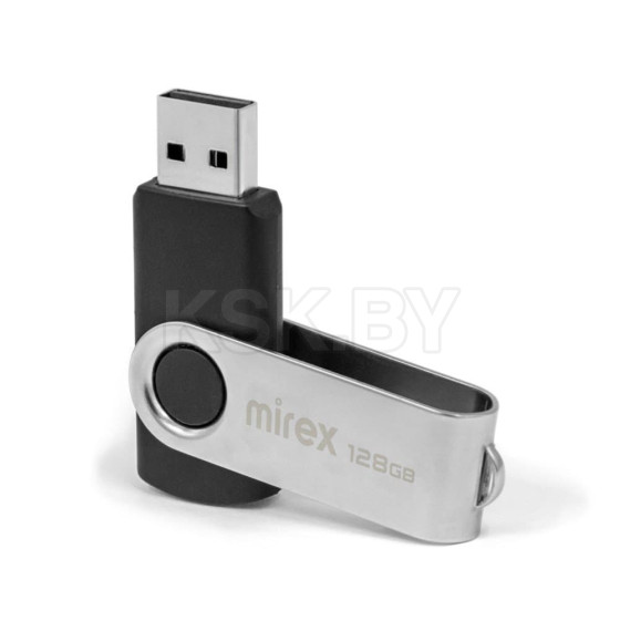 Флеш-накопитель 128GB USB 2.0 FlashDrive Mirex SWIVEL BLACK 13600-FMURS128 (13600-FMURS128) 