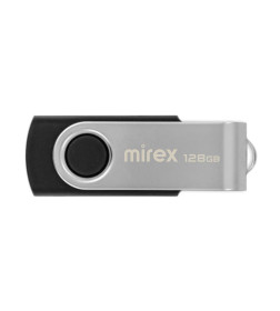 Флеш-накопитель 128GB USB 2.0 FlashDrive Mirex SWIVEL BLACK 13600-FMURS128