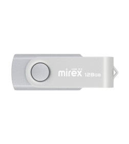 Флеш-накопитель 128GB USB 3.0 FlashDrive Mirex SWIVEL SILVER 13600-FM3SS128