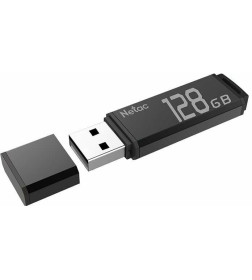 Флеш-накопитель 128GB USB 2.0 FlashDrive (алюминиевый сплав) Netac U351 NT03U351N-128G-20BK