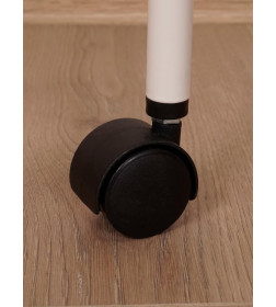 Вешалка гардеробная "Валенсия 32М" с двумя полками, на колёсах 915х310х1620мм, цвет белый