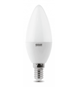 Лампа светодиодная свеча Е14 6.5W 550lm 6500К Gauss 103101307