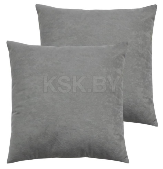Подушка декоративная MATEX VELOURS. КОМПЛЕКТ 2 ШТ.. Размер: 35x35 Цвет: светло-серый (57-178) 