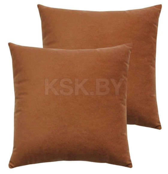 Подушка декоративная MATEX VELOURS. КОМПЛЕКТ 2 ШТ.. Размер: 35x35 Цвет: красно-коричневый (50-049) 