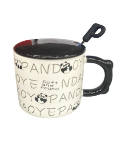 Кружка с ложкой и крышкой в наборе MUG-507