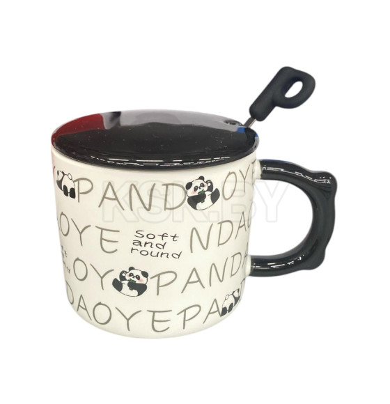 Кружка с ложкой и крышкой в наборе MUG-507 (MUG-507) 