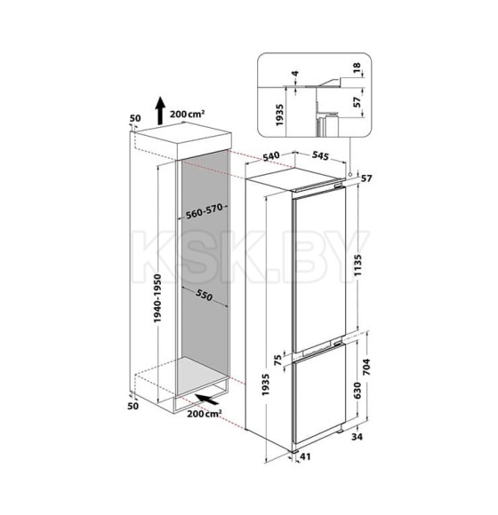 Холодильник Whirlpool WHC20 T352 (WHC20T352) 