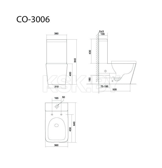 Унитаз напольный Triton-Pro Tornado Corso CO-3006 (Щ0000060856) 