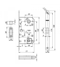 Защелка магнитная Punto ML96WC-50/BL Abg бронза