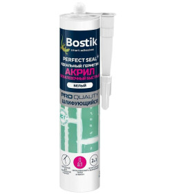 Герметик акриловый Шпаклевочный Быстрый BOSTIK Perfect Seal ИДЕАЛЬНЫЙ 280мл белый