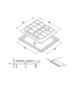 Газовая варочная панель ZorG Technology BLC FDW black (EMY)