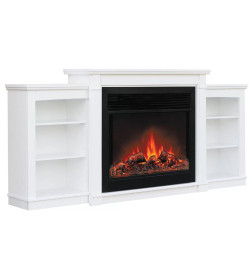 Каминокомплект Смолком JAZZ TV STAND MB/JUP/SYM26 с RealFlame MOONBLAZE DELUXE-S BL LT Бьянко белый