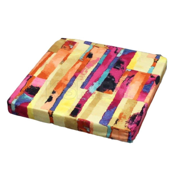 Подушка для сиденья MATEX CUADRO CONCEPT. АППЛИКАЦИЯ. Размер: 33x33 Цвет: Фуксия,горчичный,бирюзовый (33-356) 
