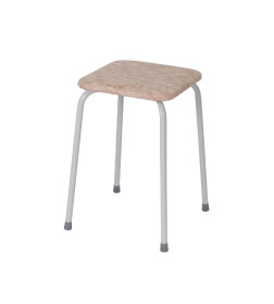 Табурет квадратный "Пенек легкий 184" с ЛДСП 460х460х470мм, цвет бежевый