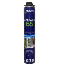 Пена PROF монтажная BOSTIK полиуретановая Standard 65 профессиональная, (выход до 65 л)