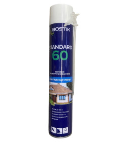 Пена BOSTIK полиуретановая монтажная Standard 60 бытовая 750ml