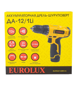 Дрель-шуруповерт аккумуляторная Eurolux ДА-12/1Li