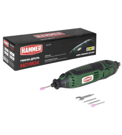 Шлифмашина прямая (гравер) Hammer MD190A
