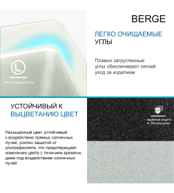 Мойка из искуственного камня Berge BR-5050 (серый)