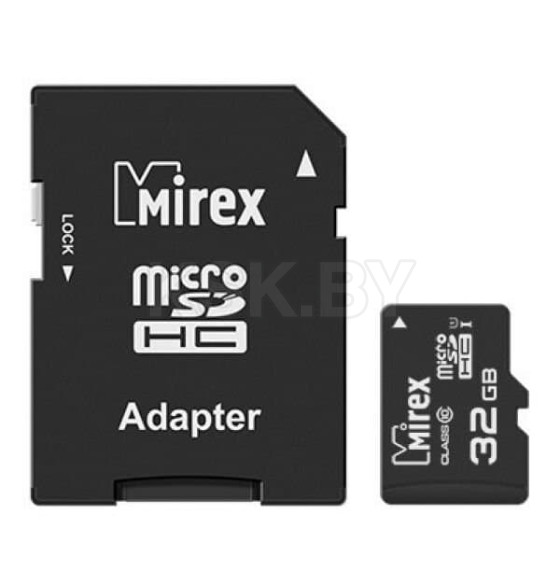 Карта памяти MicroSDHC 32Gb Class 10 UHS-I (с адаптером) MIREX 13613-ADSUHS32 (13613-ADSUHS32) 