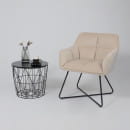 Кресло FLORIDA, кремовый велюр HCJ-3/черный (114034) 