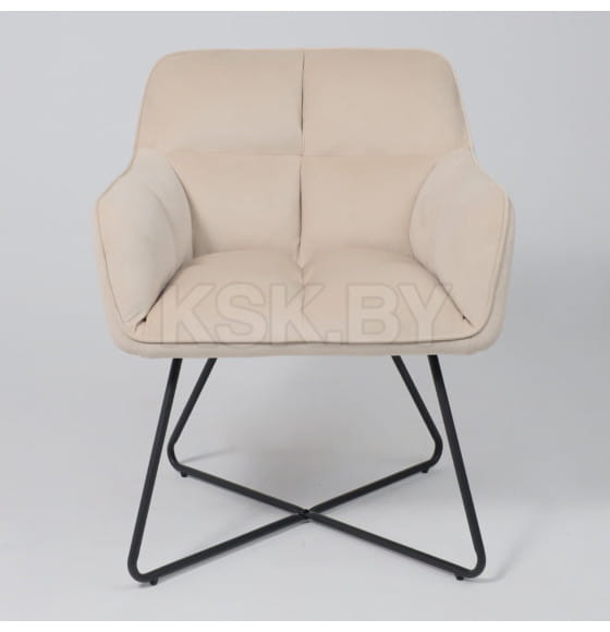 Кресло FLORIDA, кремовый велюр HCJ-3/черный (114034) 