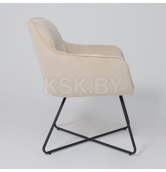 Кресло FLORIDA, кремовый велюр HCJ-3/черный (114034) 