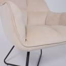 Кресло FLORIDA, кремовый велюр HCJ-3/черный (114034) 
