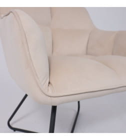 Кресло FLORIDA, кремовый велюр HCJ-3/черный