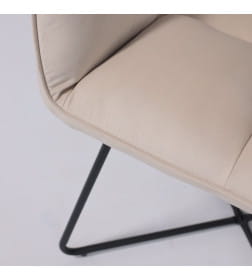 Кресло FLORIDA, кремовый велюр HCJ-3/черный