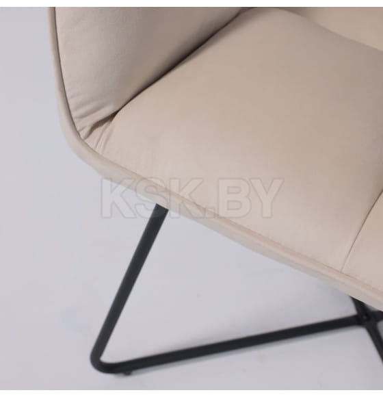Кресло FLORIDA, кремовый велюр HCJ-3/черный (114034) 