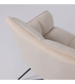 Кресло FLORIDA, кремовый велюр HCJ-3/черный