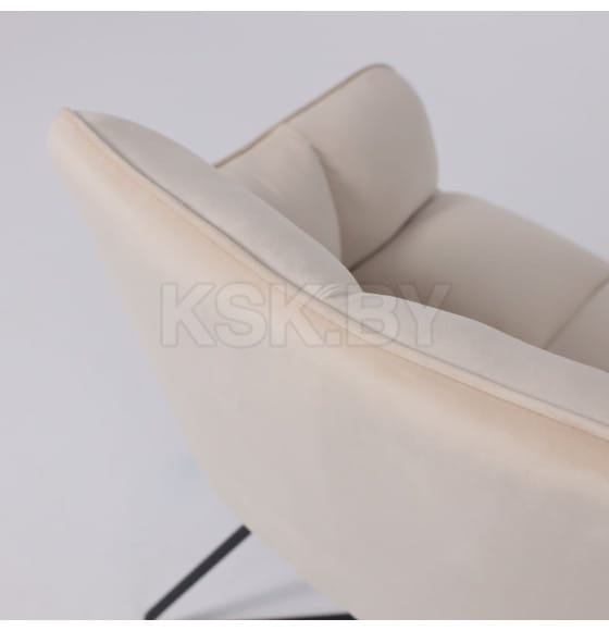 Кресло FLORIDA, кремовый велюр HCJ-3/черный (114034) 