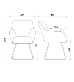 Кресло FLORIDA, кремовый велюр HCJ-3/черный