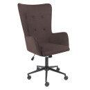 Кресло поворотное BELLA XL black, Velutto 24, велюр/темный шоколад (118421) 