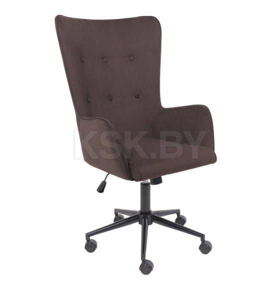Кресло поворотное BELLA XL black, Velutto 24, велюр/темный шоколад (118421) 