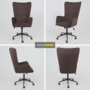 Кресло поворотное BELLA XL black, Velutto 24, велюр/темный шоколад (118421) 