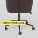 Кресло поворотное BELLA XL black, Velutto 24, велюр/темный шоколад (118421) 