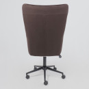 Кресло поворотное BELLA XL black, Velutto 24, велюр/темный шоколад (118421) 