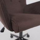 Кресло поворотное BELLA XL black, Velutto 24, велюр/темный шоколад (118421) 