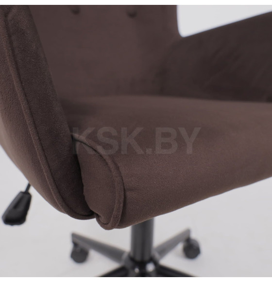 Кресло поворотное BELLA XL black, Velutto 24, велюр/темный шоколад (118421) 
